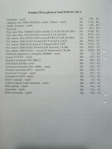 náhradní díly na kotle Dakon DUA 24 - ukončení živnosti