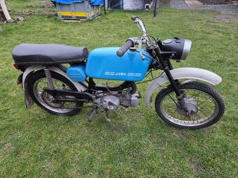Jawa 23 Mustang bez TP, modrý původní stav 2.