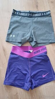 Krátké leginy vel S Nike Pro a Under Armour