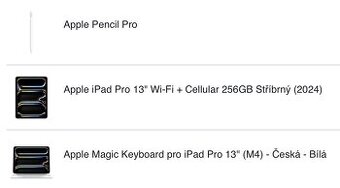 iPad Pro 13" M4 Wi-Fi + Cellular 256GB, komplet přísl