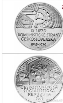 50 Kčs Třicáté výročí IX. sjezdu KSČ - 1979