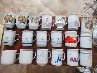 Retro hrnečky retro hrnek staré hrnečky porcelán