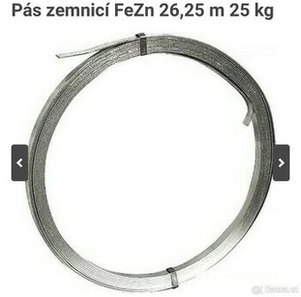 Pás zemnicí FeZn 30/4 26,25 m 25 kg