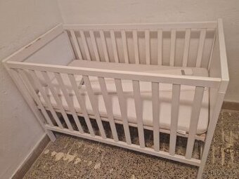 Dětská postýlka 120x60cm (IKEA Sundvik) se zábranou