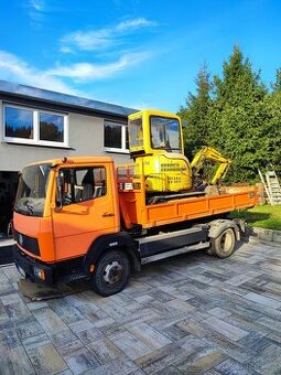 Mercedes 817 kontajner a bagr komatsu