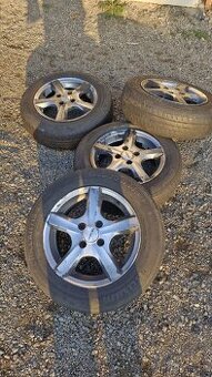 Alu hliníkové disky, ráfky R14 J5,5 s pneu 165/70