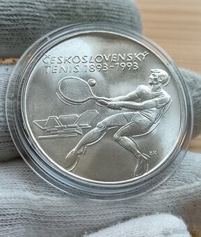 Stříbrná pamětní mince 500kčs Československý Tenis 1993 Top