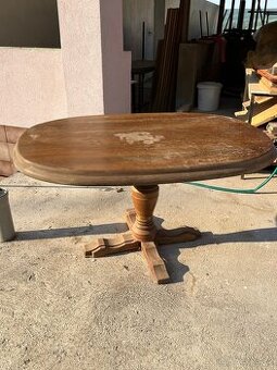 Rustikální jídelní stůl masiv 130x85 cm vysoký 70 cm