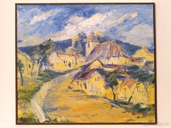 Obraz Jaromír Hynšt, Rychtářov 1993 ,olej plátno 67x77