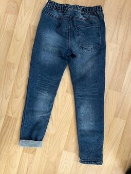 Dětské džíny s podšívkou, vel.134, NOVÉ