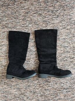 Zánovní dámské semišové kozačky vel. 44 - 1