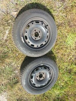 Dva disky 5x100 (Fabia) + letní pneu 185/60 R14