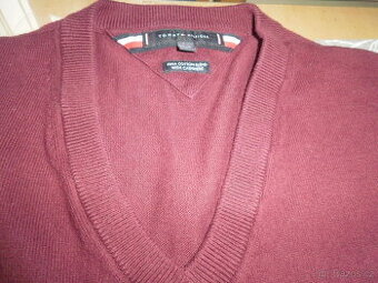 Pánský svetr zn. Tommy Hilfiger vínový