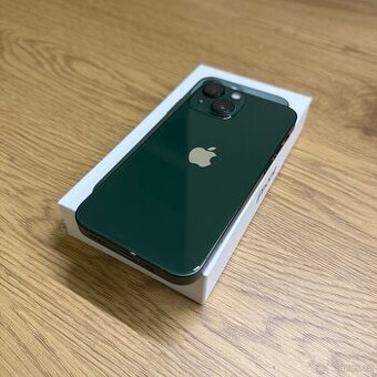 iPhone 13 mini 128GB zelený, pěkný stav, 12 měsíců záruka
