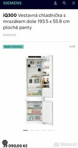 Nová veliká chladnička SIEMENS 193x56 cm, objem 290 Litrů - 1