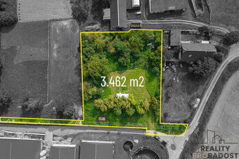 Prodej pozemku pro bydlení, 3 462 m2, okraj obce, Podolí u B - 1