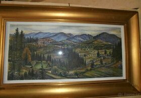 Jan Hrnčárek-litografie 81/200, malíř z Valašska (1918-2009)