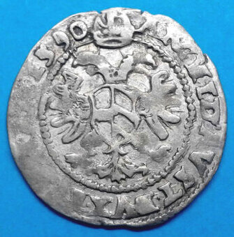 Stříbrná mince r. 1590 Kutná Hora