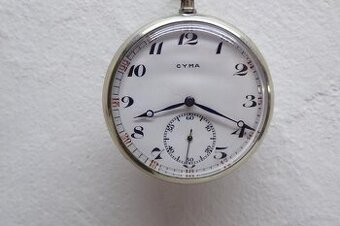 Starožitné švýcarské kapesní hodinky CYMA