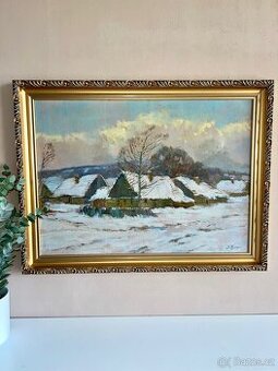 Krajinka ve zlatém rámu J. Bino