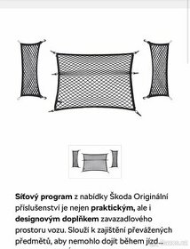 Síťový program černý Škoda Octavia III