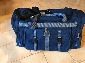 taška přes rameno modrá, kapsy - NOVÁ