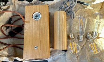 Dubové stropní závěsné svítidlo lustr E27 PC 1 tis