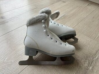 Dětské lední brusle s kožíškem