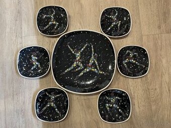 Vintage sada Aldo Londi pro Bitossi, "Giullare"