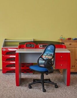 Dětský nábytek – Set: Komoda, psací stůl a židle