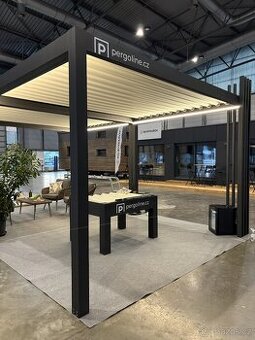 Bioklimatická pergola 4x3m, LED osvětlení, DO