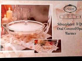 Zapékací oválná mísa s  ohřívačem na 2 čajové svíčky