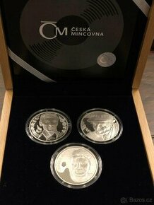 Číslovaná sada 3 stříbrných medailí k 80. letům Karla Gotta