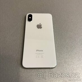 iPhone XS 64GB silver, pěkný stav, 12 měsíců záruka