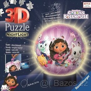 3D puzzle noční světlo / lampa Gabby’s Dollhouse