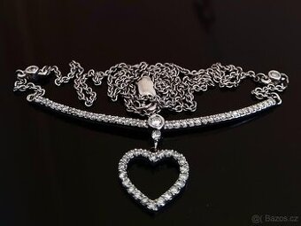 LUXUSNÍ 14 KARÁTOVÝ ZLATÝ DIAMANTOVÝ NÁHRDELNÍK