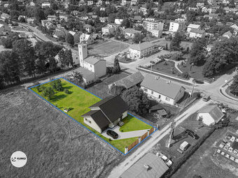 Stavební pozemek s projektem domu 4+KK o výměře 1.364 m2 v o