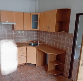 Linka kuchyňská rohová třešeň s oranžovou