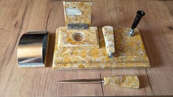 Prodám krásný vintage psací set z onyxu