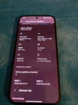Prodám Nothing phone 2A 8/128 gb. Spěchá