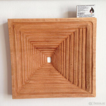 Dřevěný reliéf à la Victor Vasarely, op-art