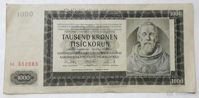 1000 korun 1942 - perforovaná - 1