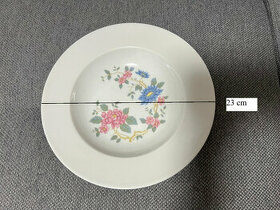 Retro hluboký talíř s květy - 1