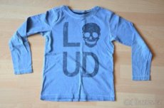 Dětské chlapecké triko dlouhý rukáv - s lebkou