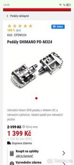 Pedály SPD na kolo oboustranné