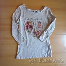 Triko s 3/4 rukávem vel. XS