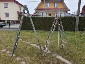 Staré dřevěné žebříky, štafle