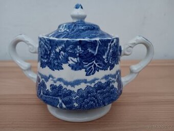 Cukřenka anglický modrobílý porcelán