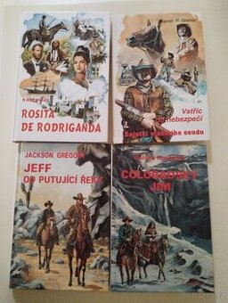 4x western knihy ve výborném stavu