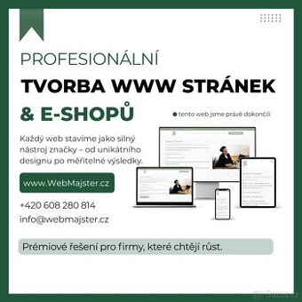 Profesionální weby, e-shopy & aplikace | WebMajster.cz